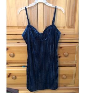 Navy Velvet Formal Dress
